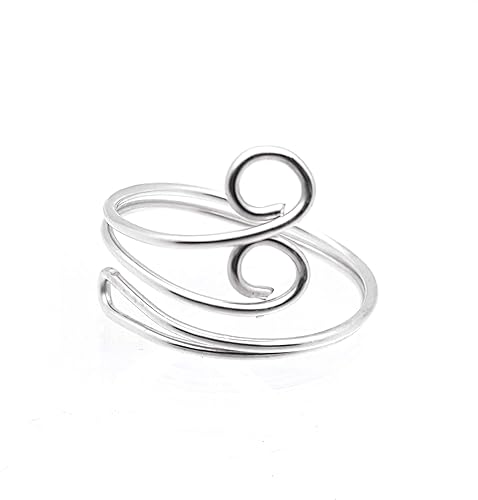 14K Gold Filled or Sterling Silver Swirl Toe Ring - Adjustable