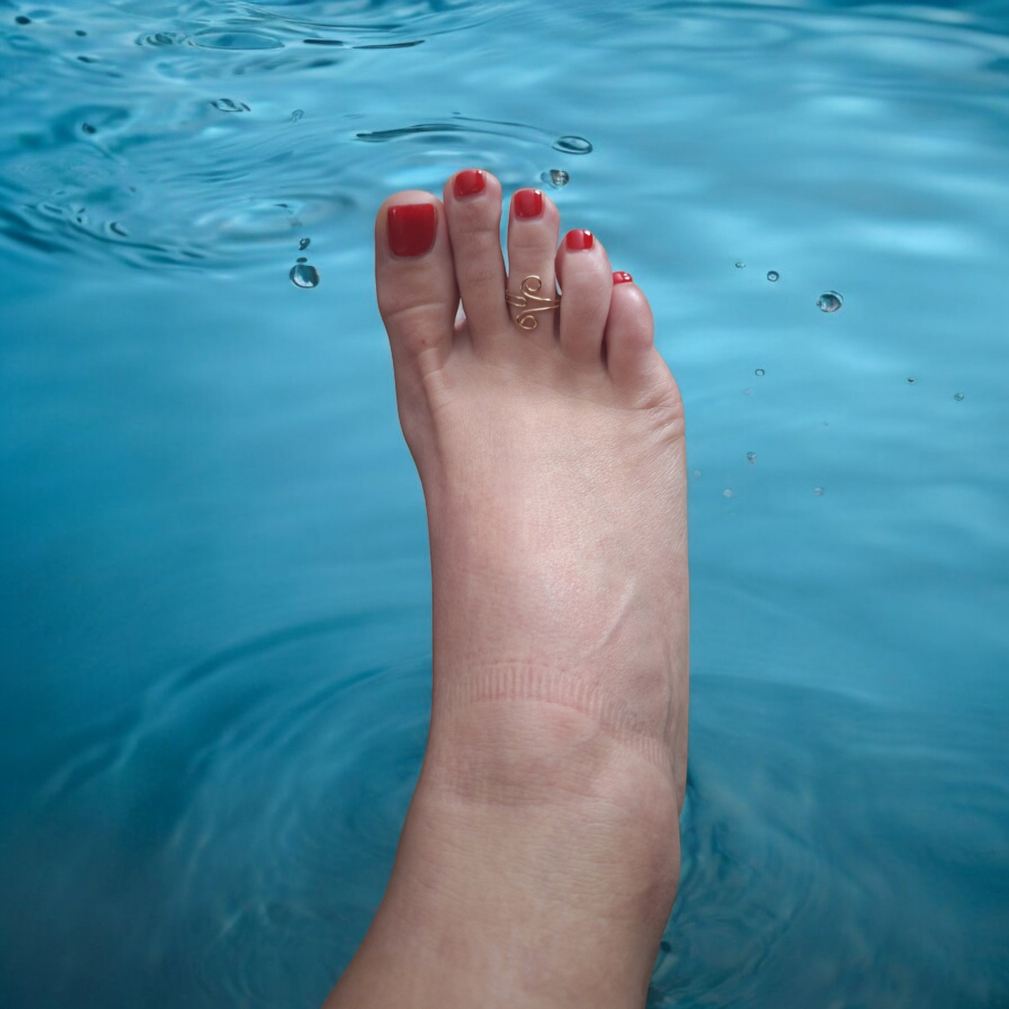 Toe Ring - 14 k Gold Filled or Sterling Silver - Adjustable