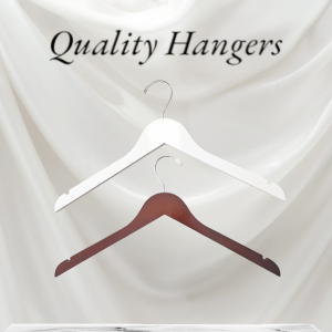 Bride Wedding Dress Hanger Personalized with Name or Name + Wedding Date - Choice of 1 bow colors - Name Silver or Gold Custom Writing - Dark or White Wood Hanger with notches Bridal