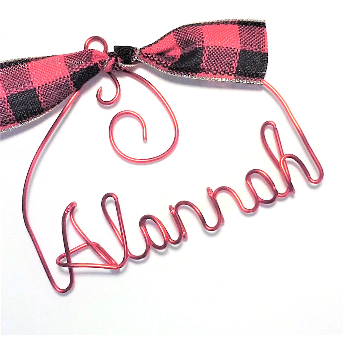Personalized Christmas Ornament, Red ANY NAME Designed