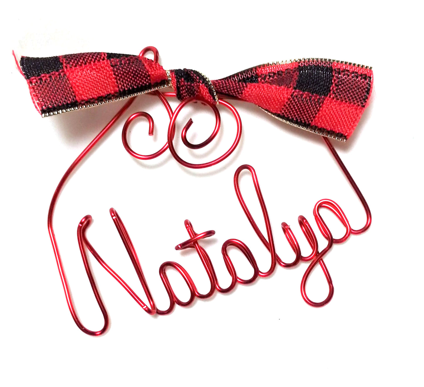 Personalized Christmas Ornament, Red ANY NAME Designed