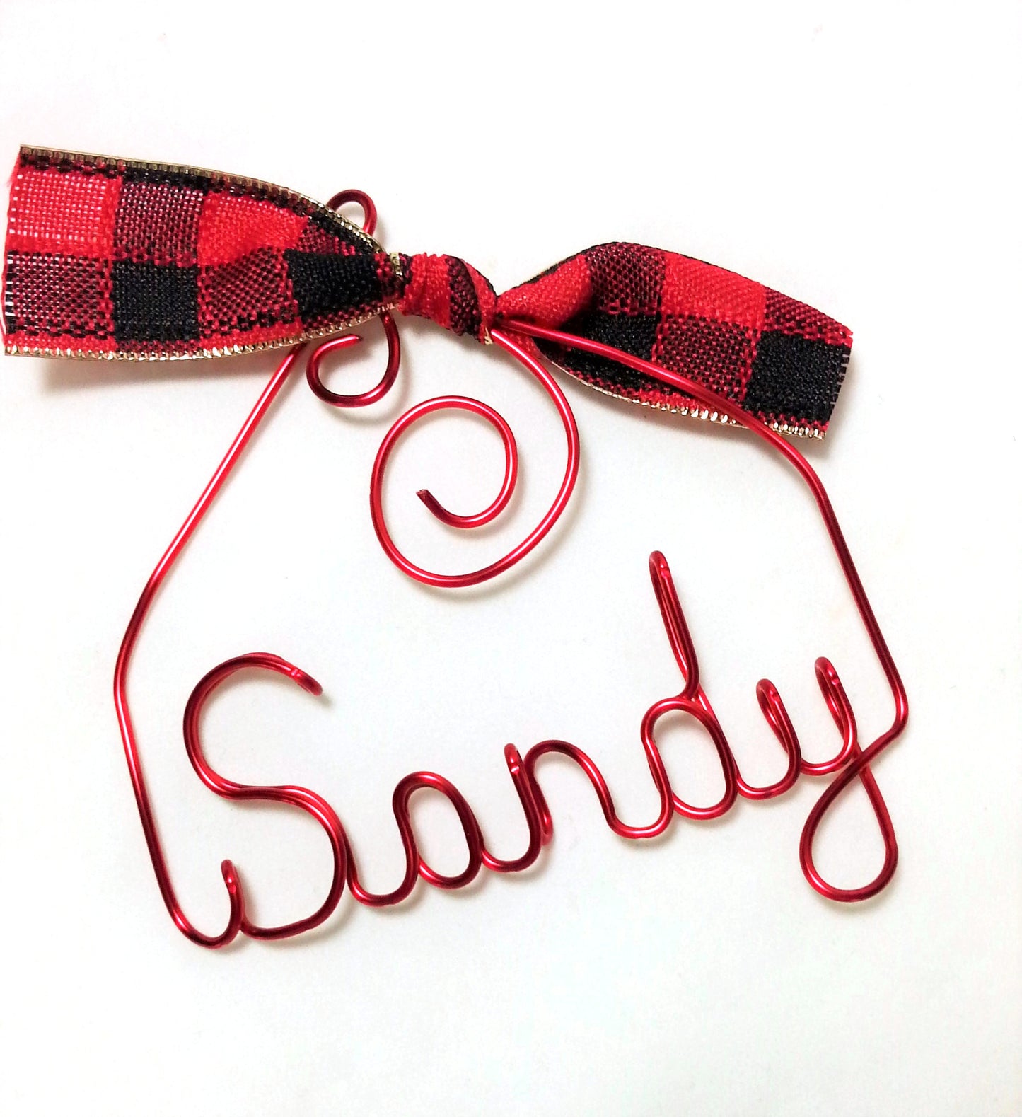 Personalized Christmas Ornament, Red ANY NAME Designed