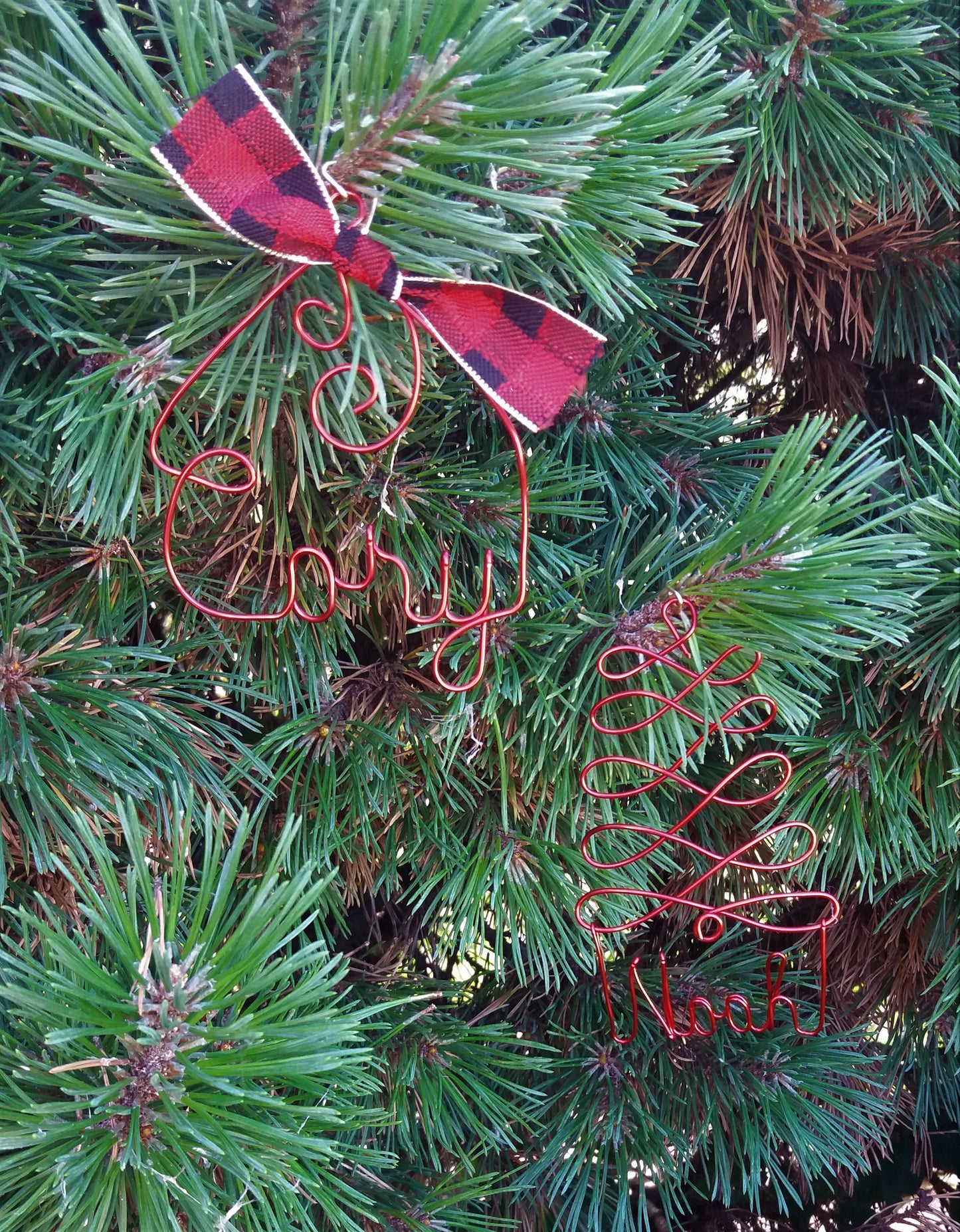 Personalized Christmas Ornament, Red ANY NAME Designed