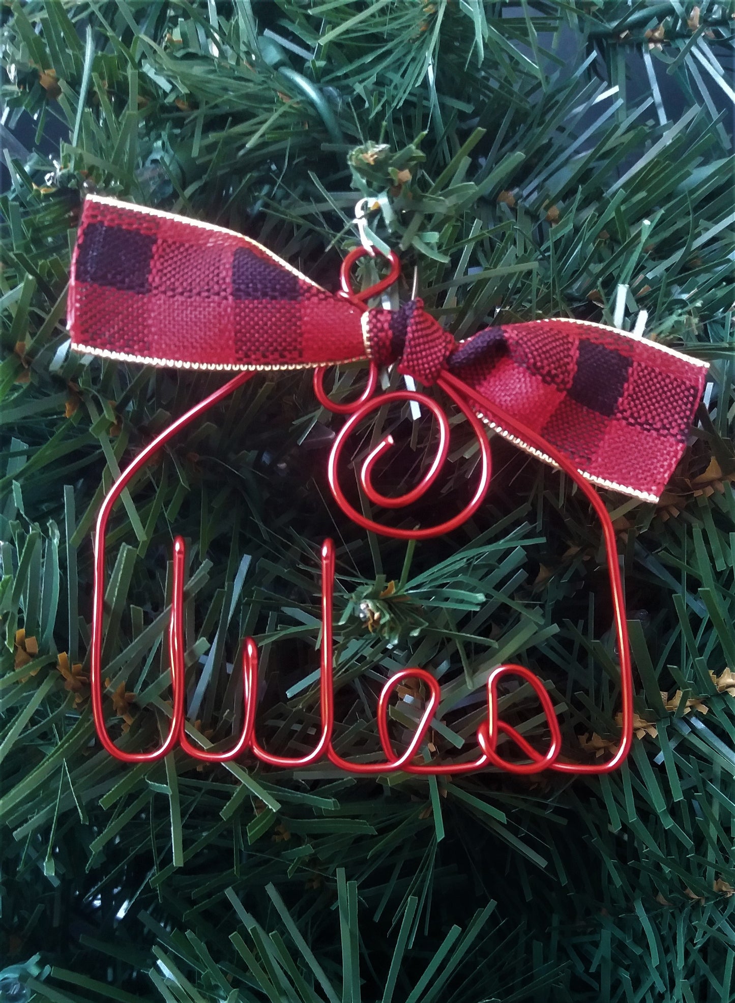 Personalized Christmas Ornament, Red ANY NAME Designed