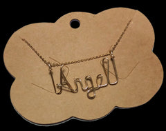 Name Necklaces - Personalized Wire Names Sterling Silver .925 or 14 kt. Gold Filled