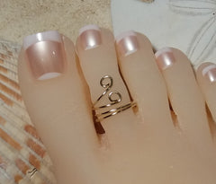 14K Gold Filled Swirl Toe Ring - Adjustable