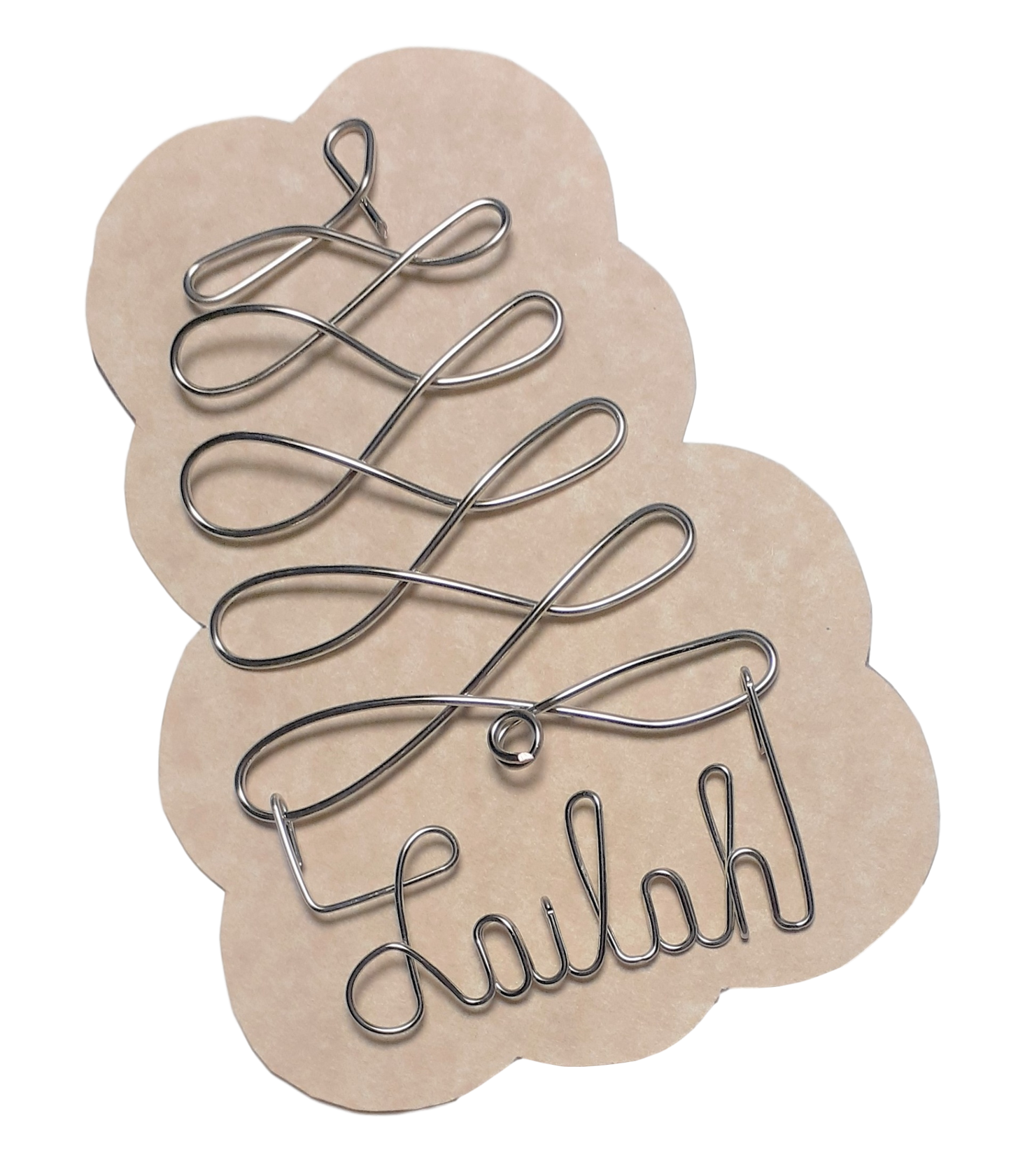 Name - Personalized Christmas Ornament Tree, Silver ANY NAME Designed